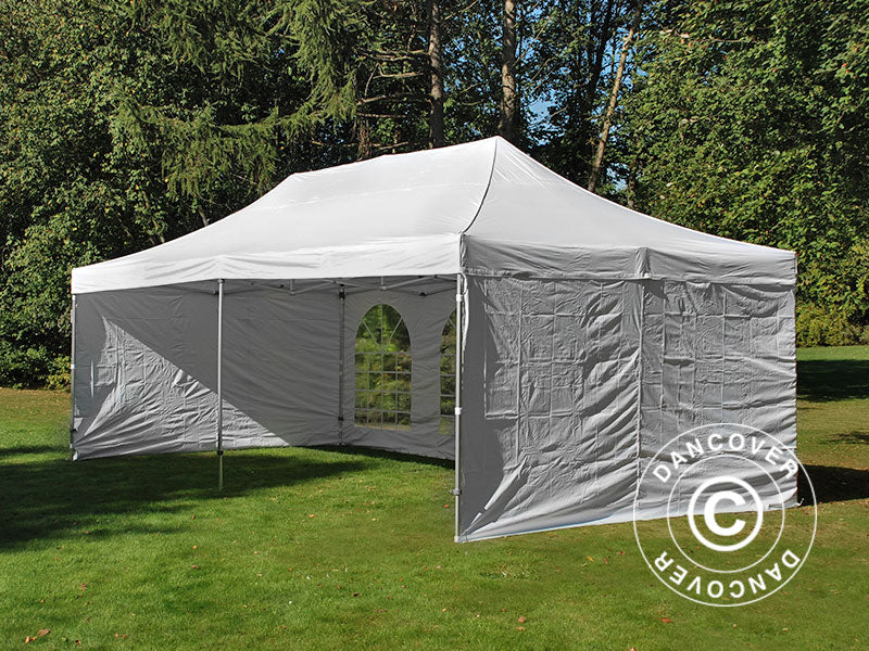 Namiot Ekspresowy FleXtents PRO Vintage Style 4x8m Biały, mq 6 ściany boczne