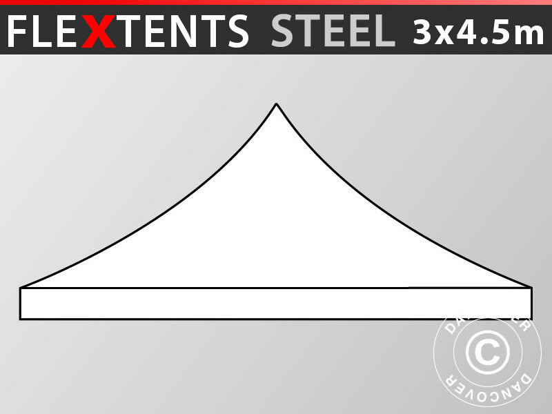Poszycie dachowe dla Namiotu ekspresowego FleXtents Steel 3x4,5m, Białe