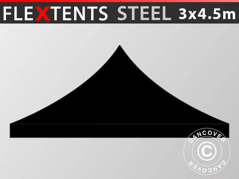 Poszycie dachowe dla Namiotu ekspresowego FleXtents Steel 3x4,5m, Czarne