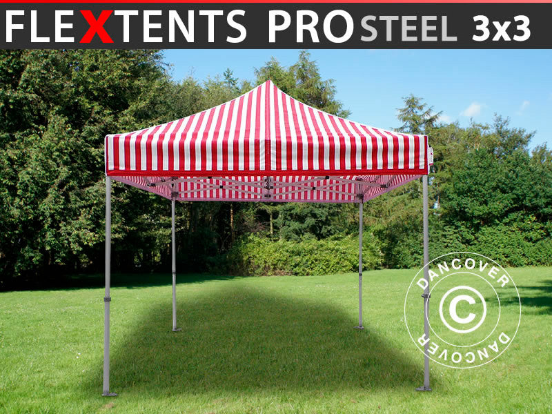 Namiot ekspresowy FleXtents PRO Steel 3x3m pasiasty