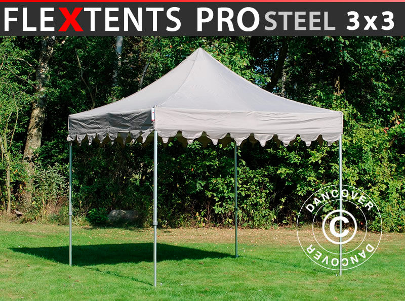 Namiot Ekspresowy FleXtents PRO Steel "Morocco" 3x3m Latte