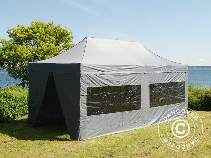 Namiot Ekspresowy FleXtents PRO Steel 3x6m Szary, mq 6 ściany boczne