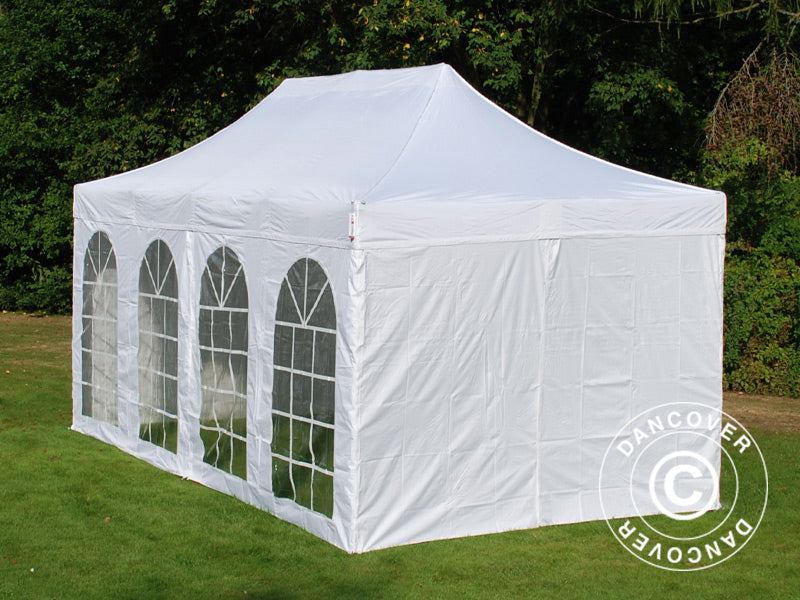 Namiot Ekspresowy FleXtents PRO Steel Vintage Style 3x6m Biały, mq 6 ściany boczne