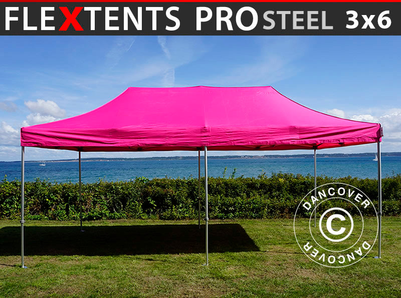 Namiot Ekspresowy FleXtents PRO Steel 3x6m Różowy