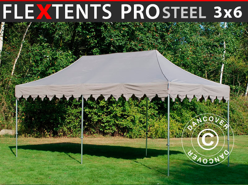 Namiot Ekspresowy FleXtents PRO Steel "Morocco" 3x6m Latte