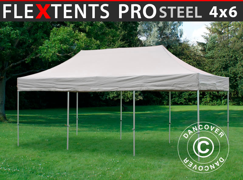 Namiot Ekspresowy FleXtents PRO Steel 4x6m Latte