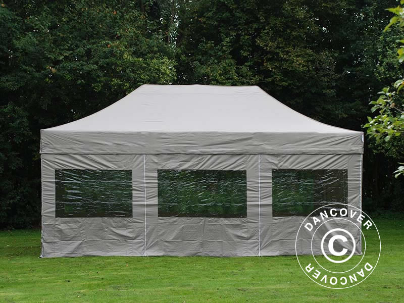Namiot Ekspresowy FleXtents PRO Steel 4x6m Latte, mq 8 ściany boczne