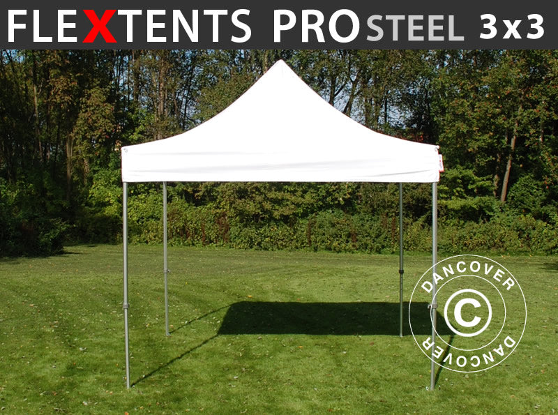 Namiot Ekspresowy FleXtents PRO Steel 3x3m Biały