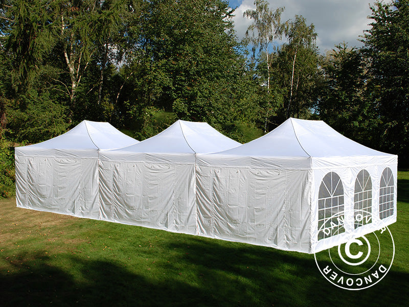 Namiot ekspresowy FleXtents® Steel 12x6m Biały, 8 ścian bocznych w komplecie