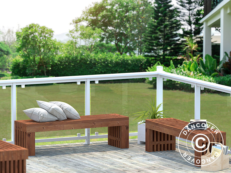 Ławka drewniana, 1,6x0,42x0,45m, Brąz