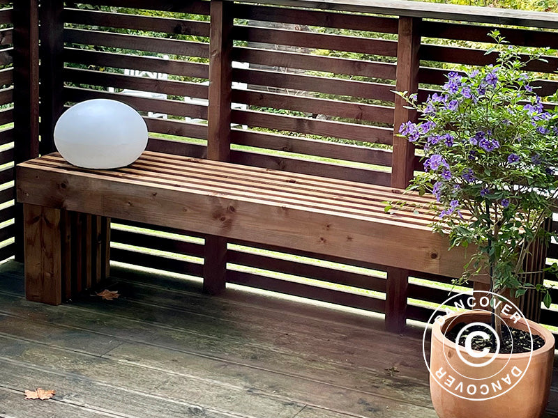 Ławka drewniana, 1,6x0,42x0,45m, Brąz