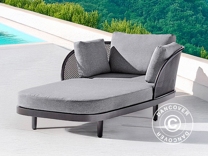 Leżak Samoa, 1,17x2,1x0,71m, Stalowoszary/Jasny Szary