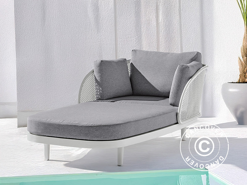 Leżak Samoa 1,17x2,1x0,71m Biały/Jasny Szary