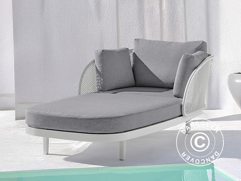 Leżak Samoa 1,17x2,1x0,71m Biały/Jasny Szary