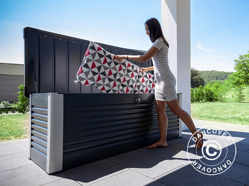 Skrzynia ogrodowa, Protect-a-Box, Trimetals , 0,785x1,875x0,725m,&nbsp;1,47m²,&nbsp;Antracyt