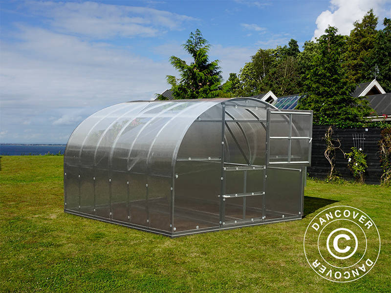 Szklarnia z poliwęglanu TITAN Arch 320, 12m², 3x4m, srebrna