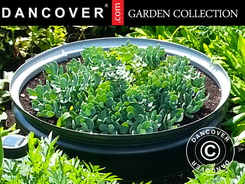 Podwyższona grządka ogrodowa okrągła, Ø0,5x0,1m, Brązowo