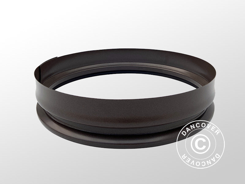 Podwyższona grządka ogrodowa okrągła, Ø0,5x0,1m, Brązowo