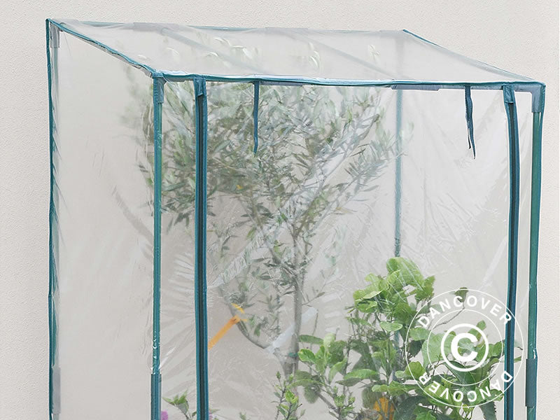 Szklarnia przyścienna, 0,7x1x1,7/1,9m, 0,7m², Zielony/Przezroczysty