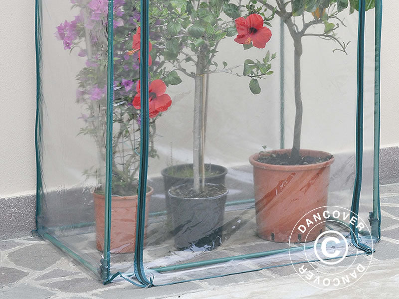 Szklarnia przyścienna, 0,7x1x1,7/1,9m, 0,7m², Zielony/Przezroczysty