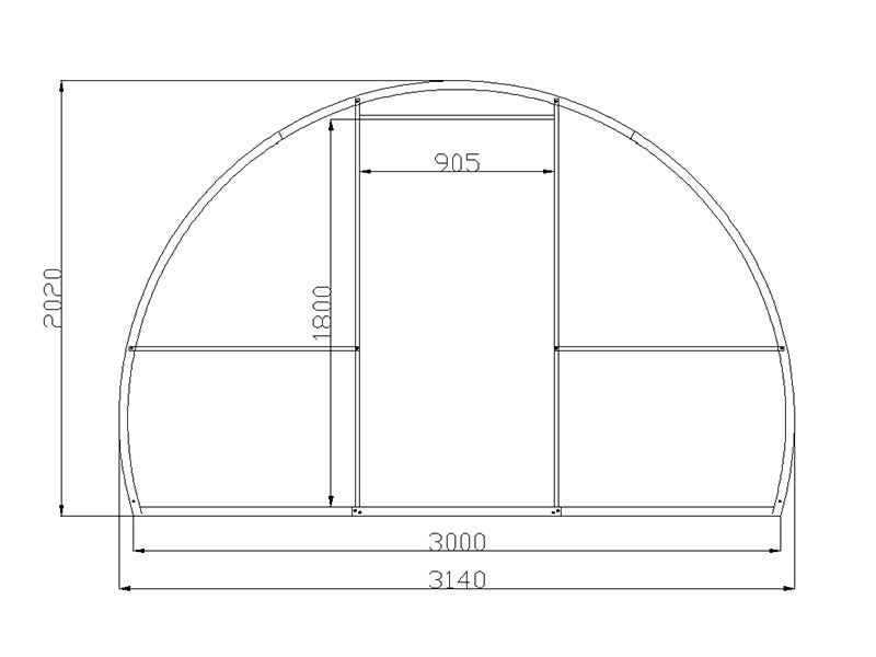 Szklarnia z poliwęglanu, Strong NOVA 36m², 3x12m, Srebrna