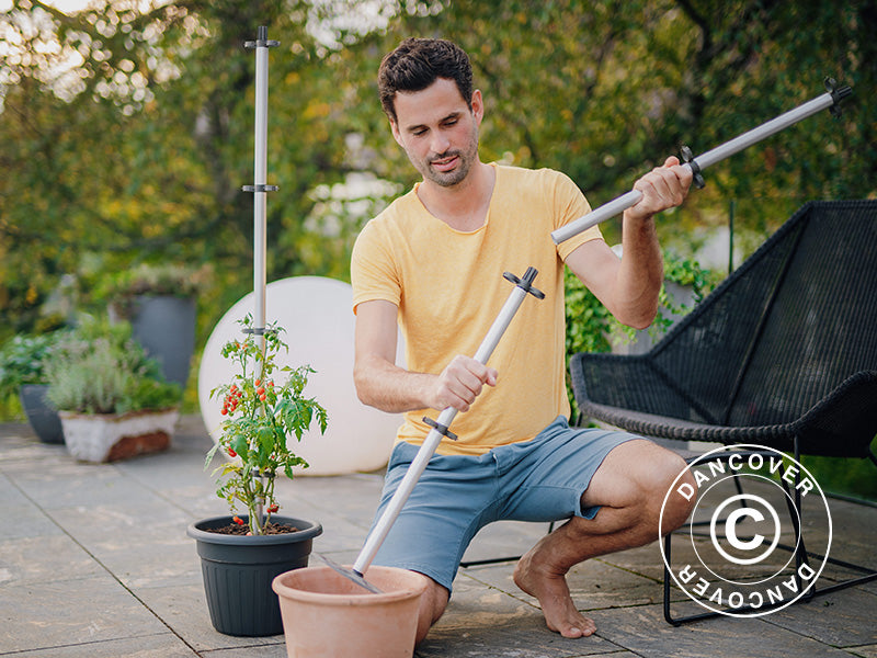 Tyczka, TOMATO BUDDY, Antracyt/Srebro