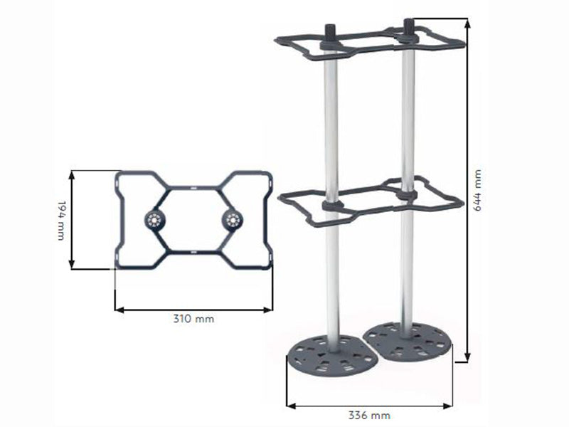 Tyczka, CHILI BUDDY, Antracyt/Srebro