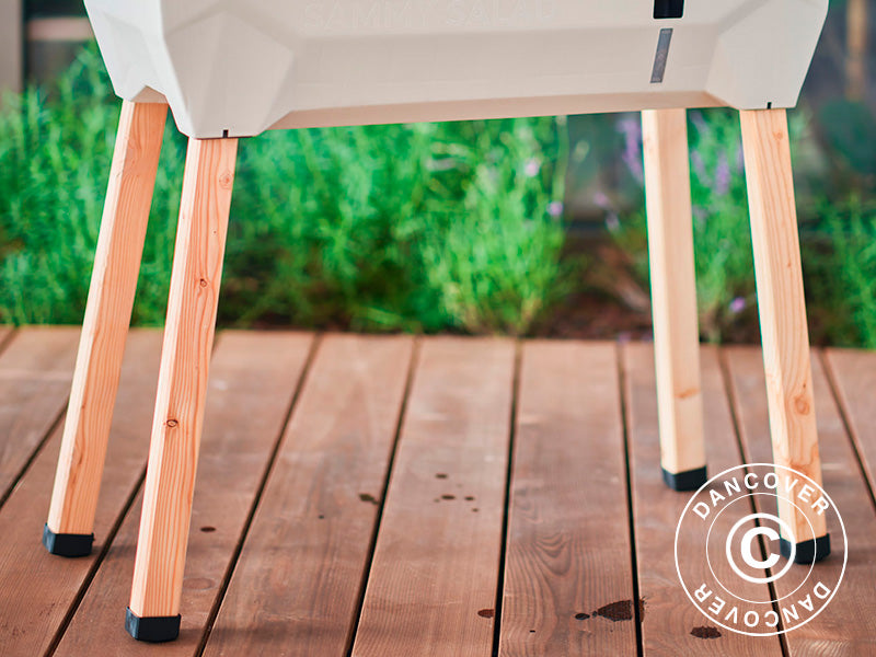 Podwyższona grządka, SAMMY SALAD, z przykryciem i zbiornikiem na wodę, Jasnoszara