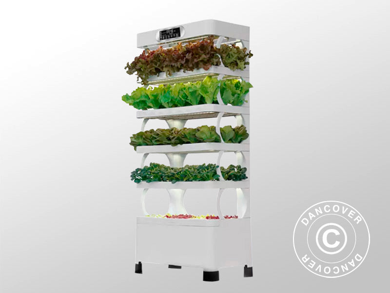 Szafa do uprawy hydroponicznej z diodą LED, 0,77x0,4x1,7m, Biała