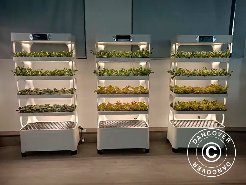 Szafa do uprawy hydroponicznej z diodą LED, 0,77x0,4x1,7m, Biała