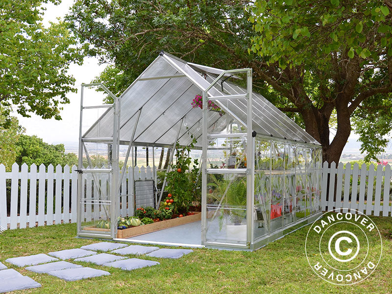 Szklarnia z poliwęglanu Balance 8,9m², Palram/Canopia, 2,44x3,67x2,29m Srebrny