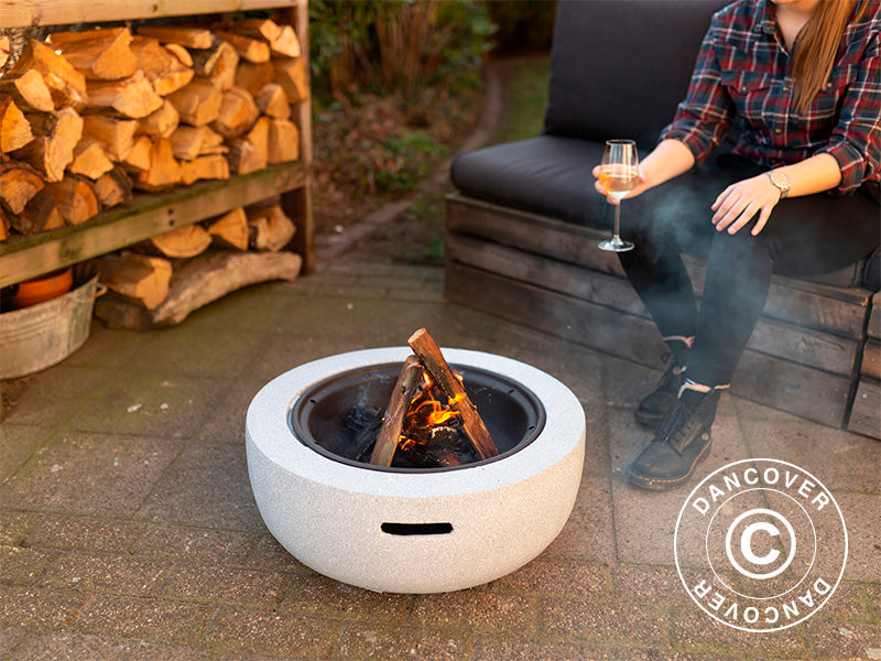 Misa paleniskowa, Ø60x35cm, Szara/Czarna