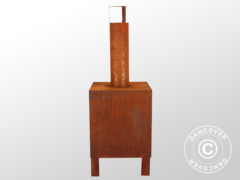 Kominek zewnętrzny, 38x38x108cm, Kolor rdzy