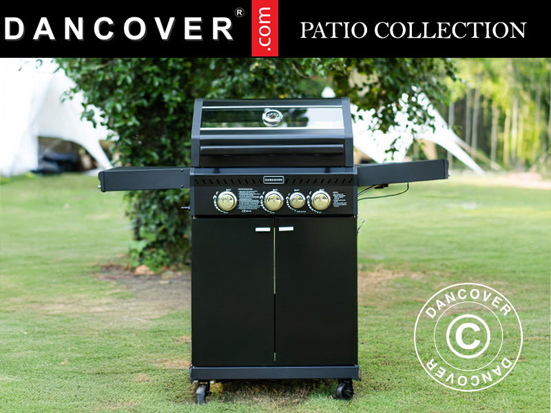 Gas BBQ Grill 53x123x112cm Black (DK)