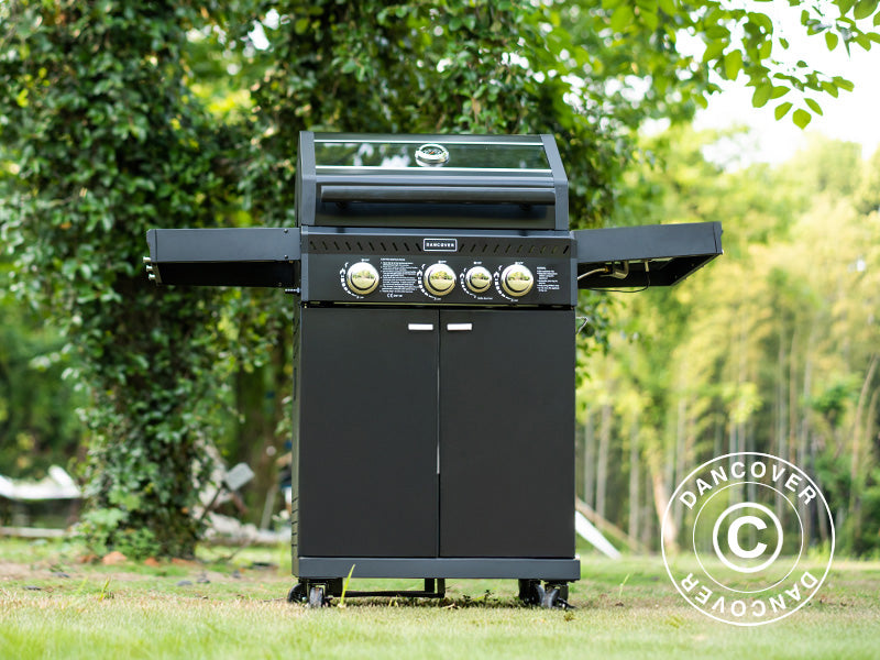 Gas BBQ Grill 53x123x112cm Black (SE)