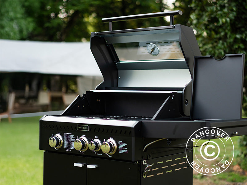 Gas BBQ Grill 53x123x112cm Black (UK)