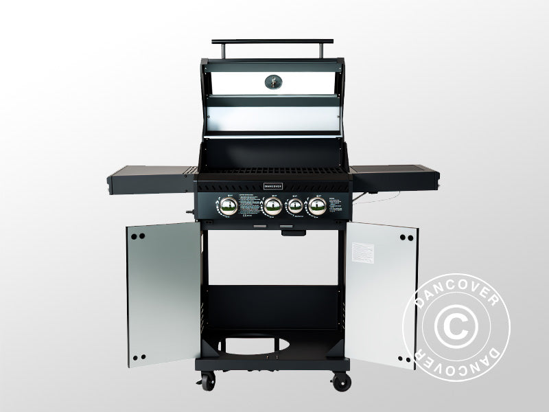 Gas BBQ Grill 53x123x112cm Black (IT)
