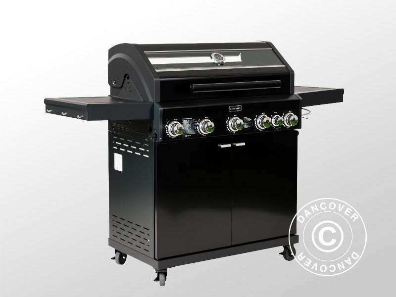 Gas BBQ Grill 53x146x112cm Black (UK)
