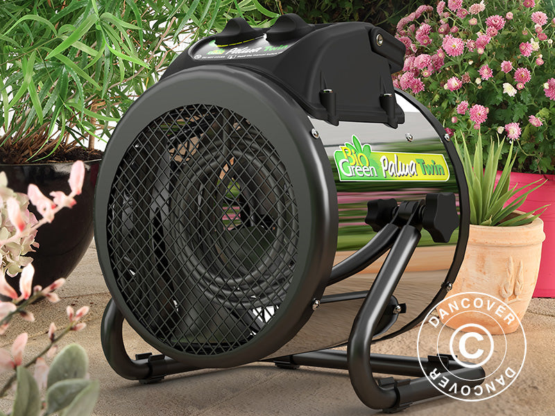 Promiennik do szklarni, Palma Twin, ręczny, 1000/2000 W, Czarno/Srebrny