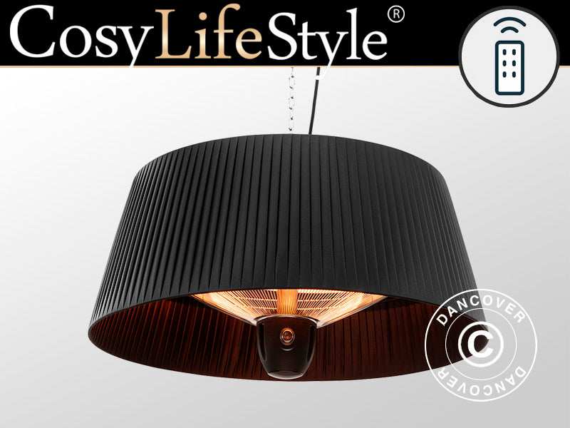 Hanging halogen patio heater IKEMA, 1500W, Black