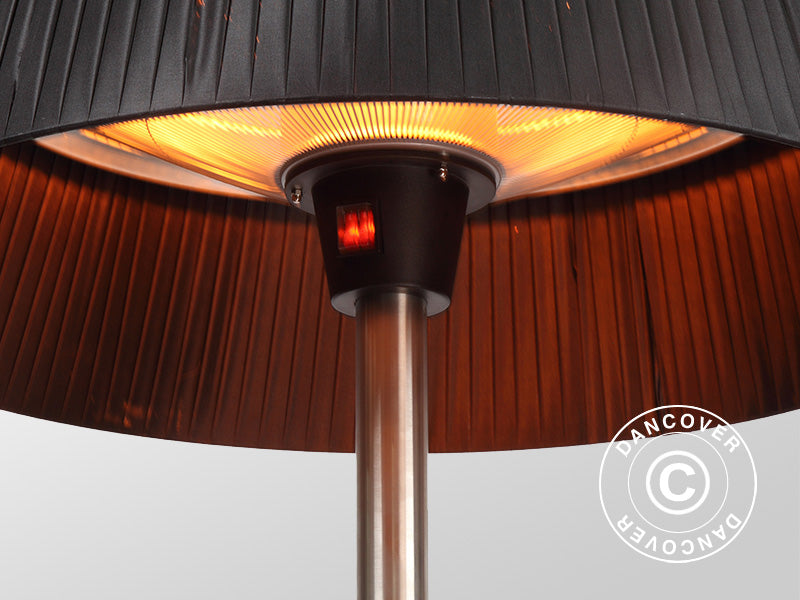 Wolnostojący halogenowy promiennik tarasowy IKEMA, 2000W, Czarny