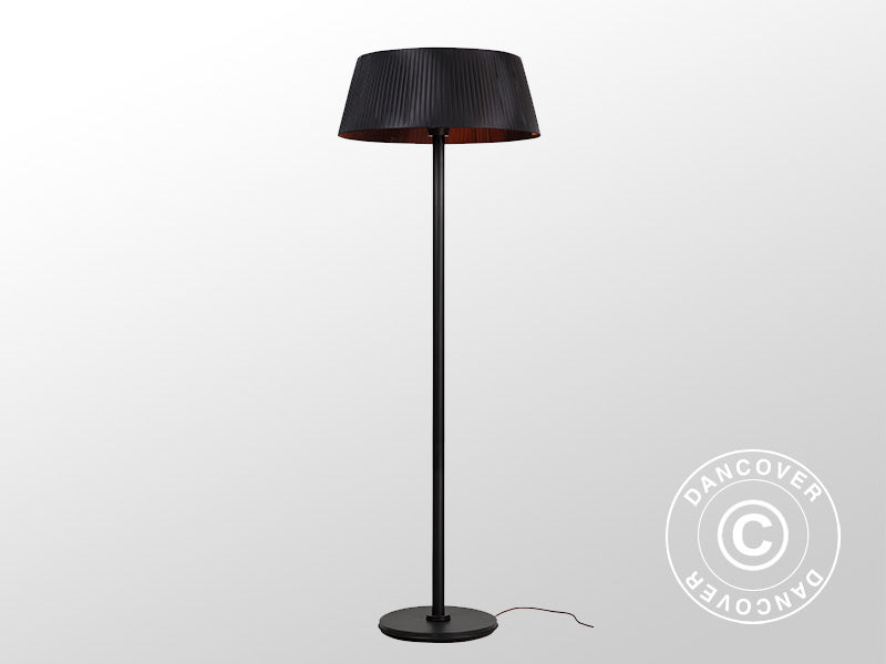 Wolnostojący halogenowy promiennik tarasowy IKEMA, 2000W, Czarny