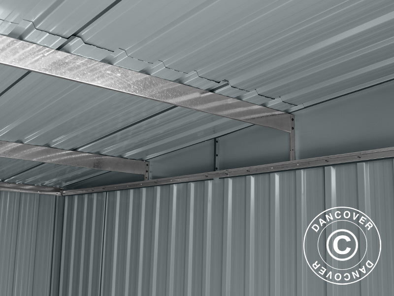 Szopa ogrodowa ze świetlikiem, 2,38x1,93x2,03m,&nbsp;4,59m²,&nbsp;Antracyt/Biały