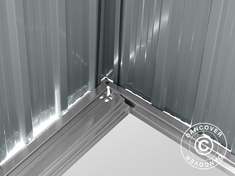 Szopa ogrodowa ze świetlikiem, 2,38x1,93x2,03m,&nbsp;4,59m²,&nbsp;Antracyt/Biały