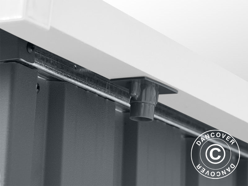 Szopa ogrodowa ze świetlikiem, 2,38x1,93x2,03m,&nbsp;4,59m²,&nbsp;Antracyt/Biały