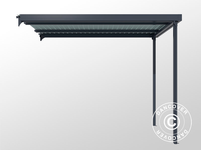 Rozszerzenie do szopy ogrodowej ze świetlikiem, 2,86x2,45x2,26m,&nbsp;7m²,&nbsp;Antracyt