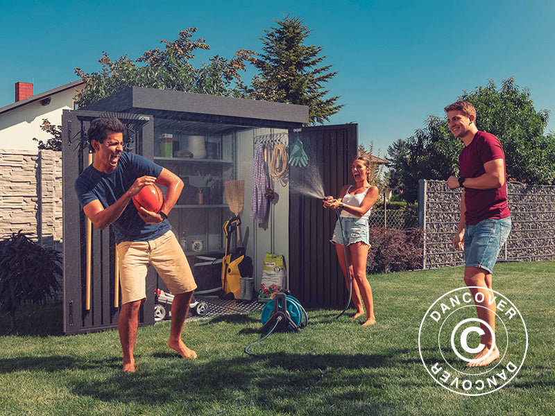 Metal Garden Shed S 1,9x1,18x2,13m Anthracite