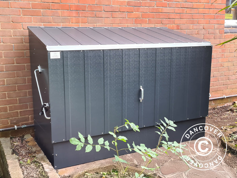 Schowek na rowery, Bicycle Storage Box, Trimetals , 1,96x0,89x1,33m,&nbsp;1,74m²,&nbsp;Antracyt