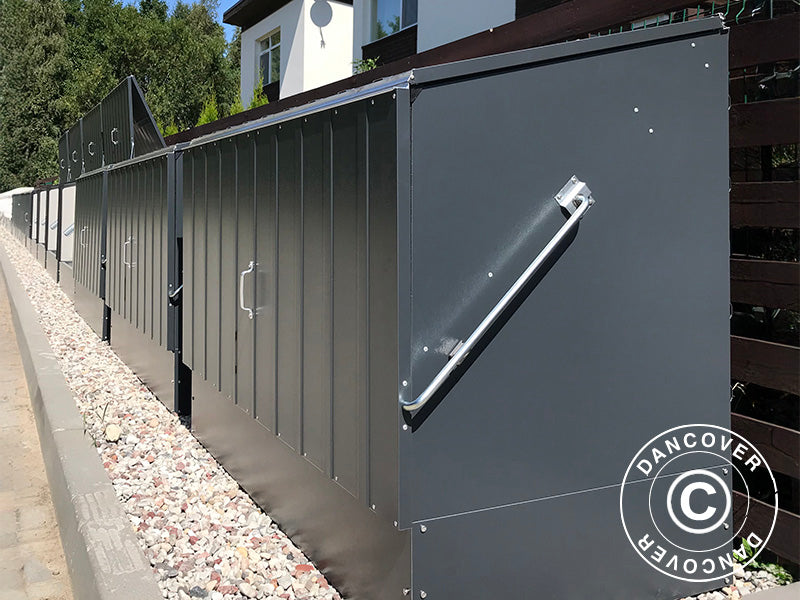 Schowek na rowery, Bicycle Storage Box, Trimetals , 1,96x0,89x1,33m,&nbsp;1,74m²,&nbsp;Antracyt