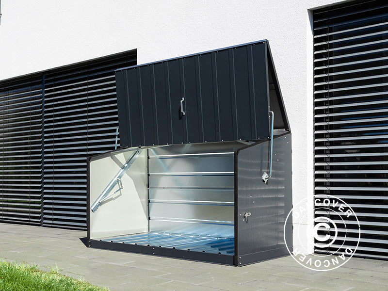 Skrzynia ogrodowa, Storeguard, Trimetals, 1,96x0,89x1,13m,&nbsp;1,74m²,&nbsp;Antracyt